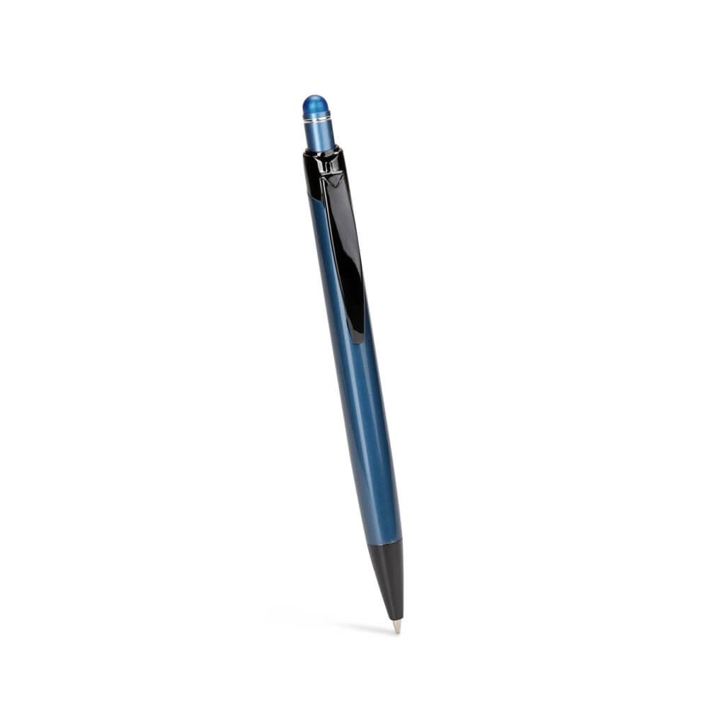 Caneta Metal Touch CA1583 na cor Azul, brinde personalizado Sky Brindes