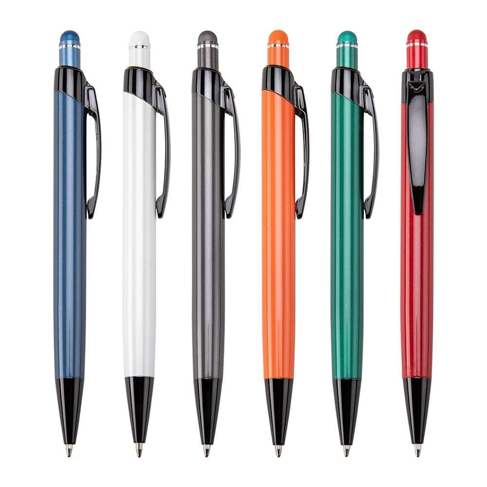 Caneta Metal Touch CA1583 na cor Azul, brinde personalizado Sky Brindes