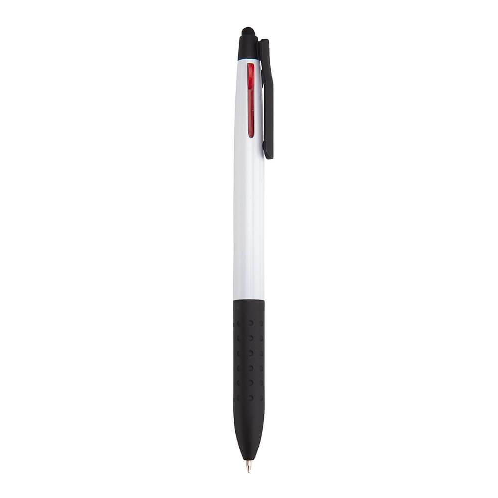 Caneta 3 em 1 Touch CA1585 na cor Branco, brinde personalizado Sky Brindes