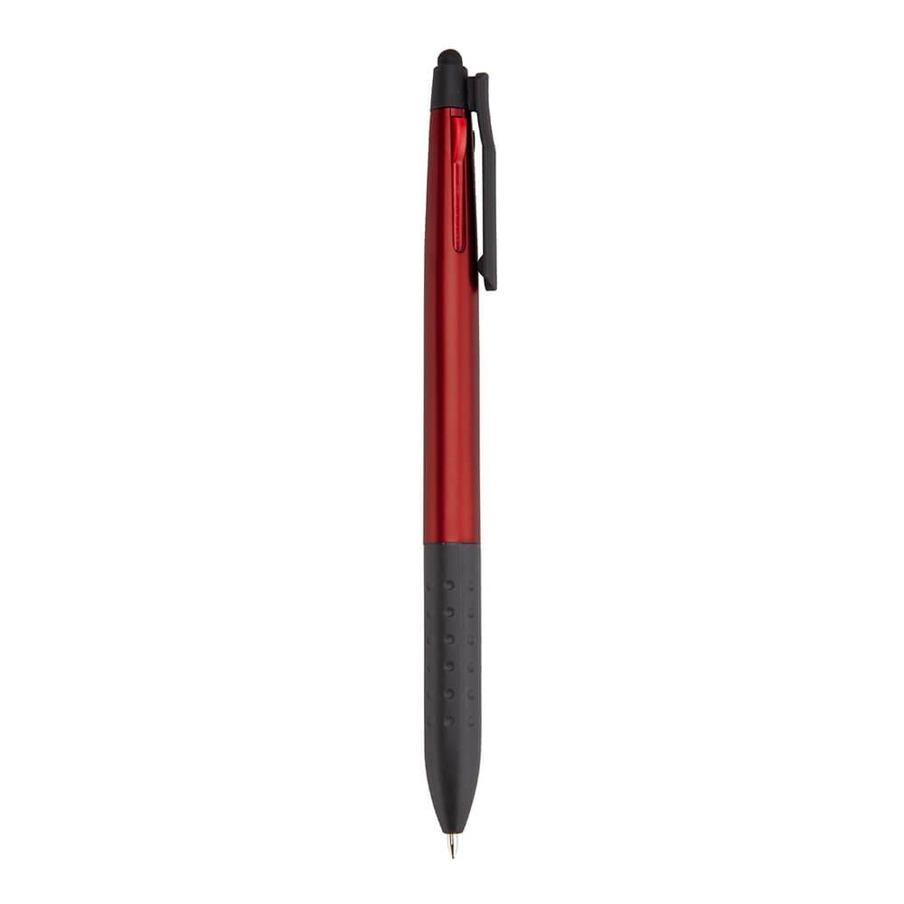Caneta 3 em 1 Touch CA1585 na cor Vermelho, brinde personalizado Sky Brindes