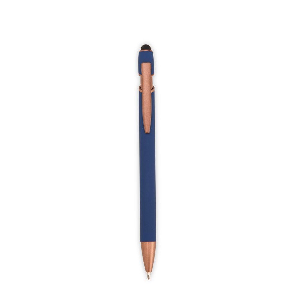 Caneta Metal Touch CA1586 na cor Azul escuro, brinde personalizado Sky Brindes