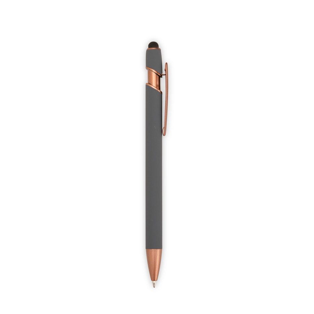 Caneta Metal Touch CA1586 na cor Cinza escuro, brinde personalizado Sky Brindes