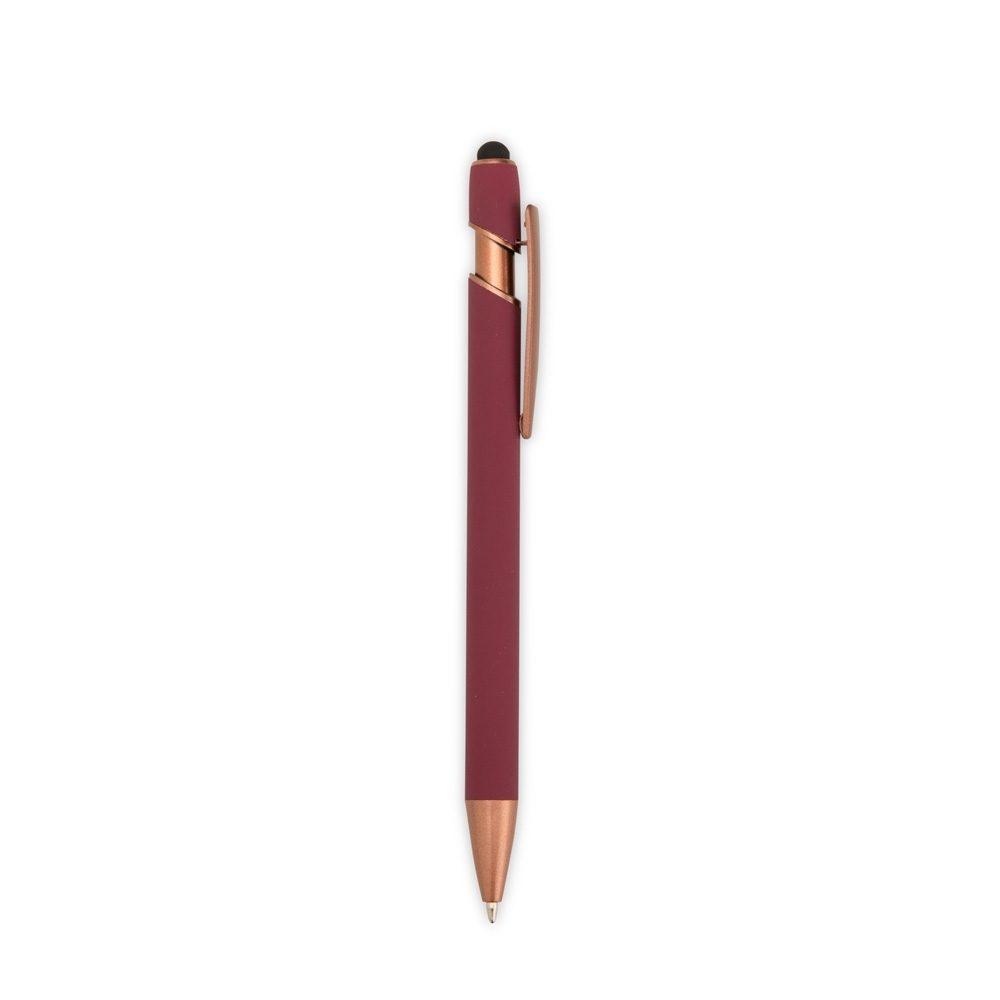 Caneta Metal Touch CA1586 na cor Vinho, brinde personalizado Sky Brindes