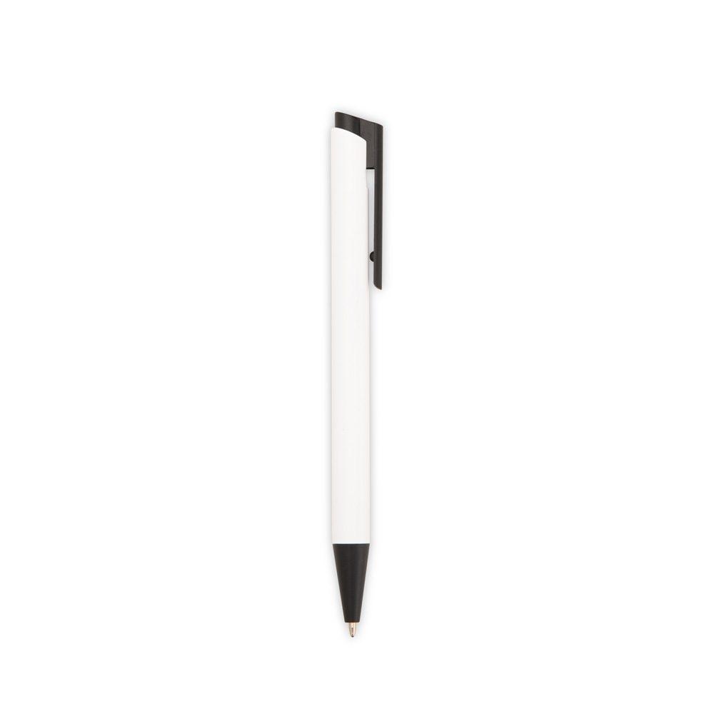 Caneta Metal CA1588 na cor Branco, brinde personalizado Sky Brindes