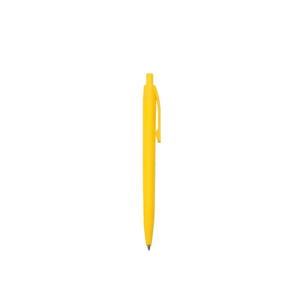 Caneta Plástica CA1590 na cor Amarelo, brinde personalizado Sky Brindes