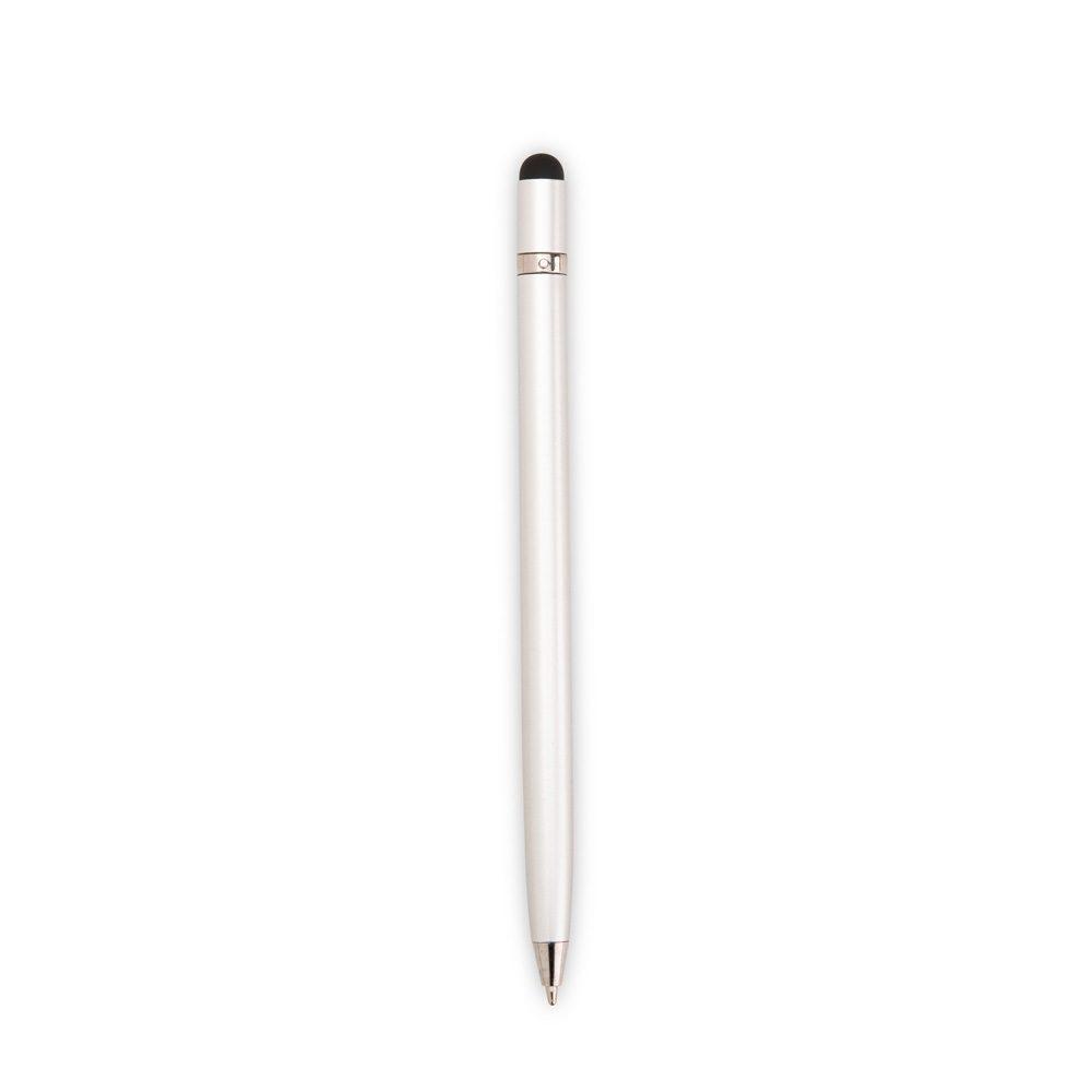 Caneta Metal Touch CA1591 na cor Prata, brinde personalizado Sky Brindes