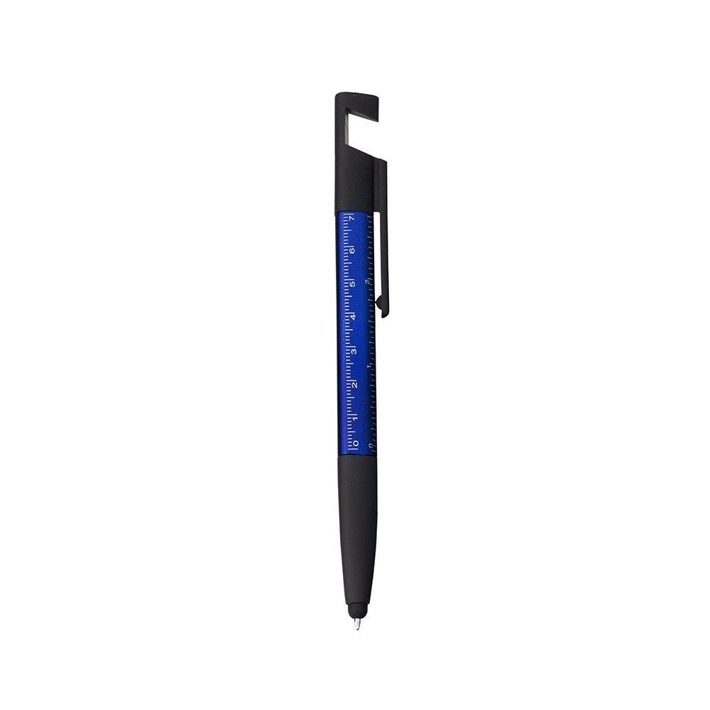 Caneta Plástica Multifunções CA1595 na cor Azul, brinde personalizado Sky Brindes