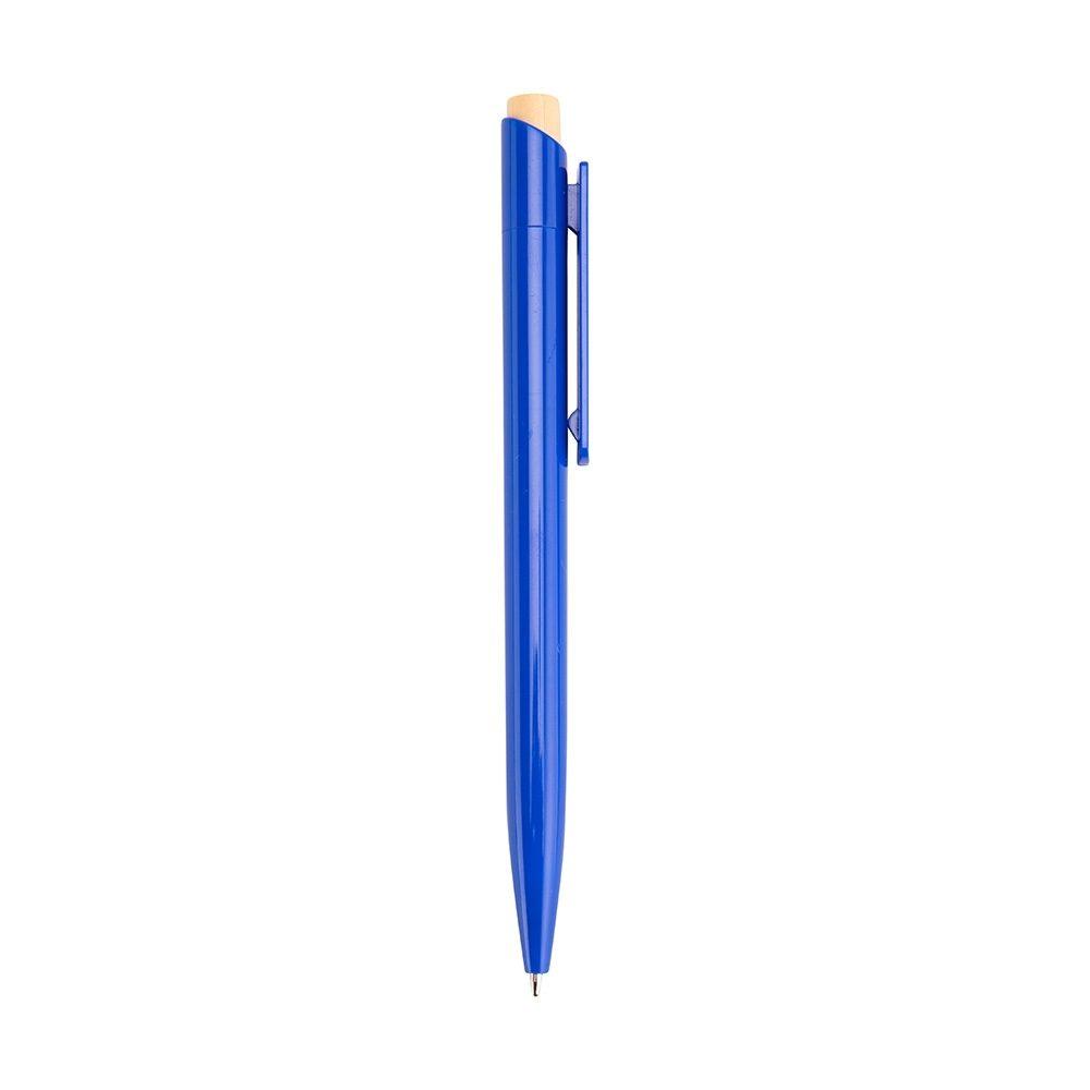 Caneta Plástica CA1597 na cor Azul, brinde personalizado Sky Brindes