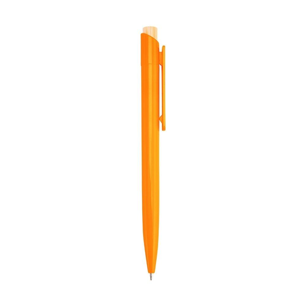 Caneta Plástica CA1597 na cor Laranja, brinde personalizado Sky Brindes
