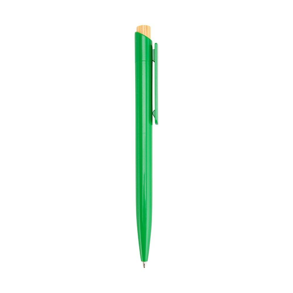Caneta Plástica CA1597 na cor Verde, brinde personalizado Sky Brindes