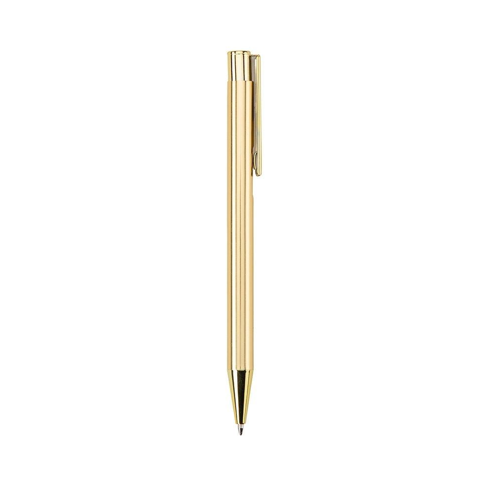 Caneta Metal CA1598 na cor Dourado, brinde personalizado Sky Brindes