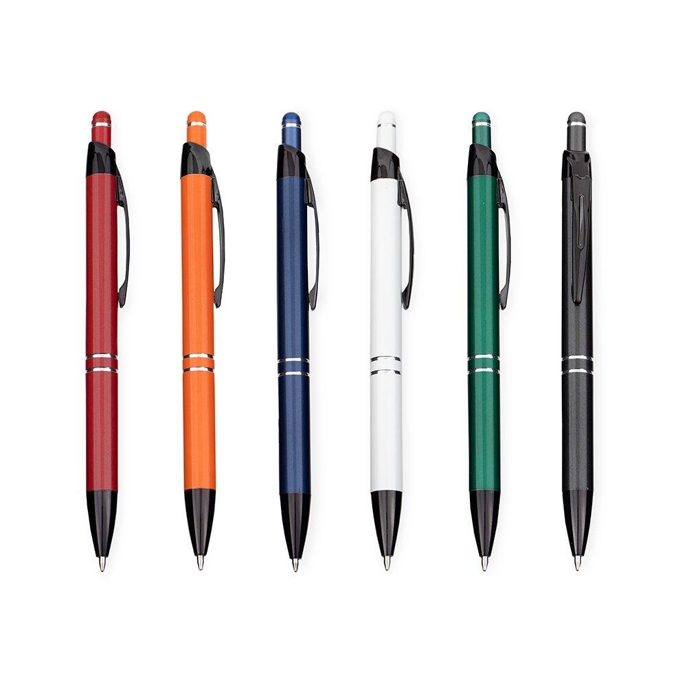Caneta Metal Touch CA1600 na cor Azul escuro, brinde personalizado Sky Brindes