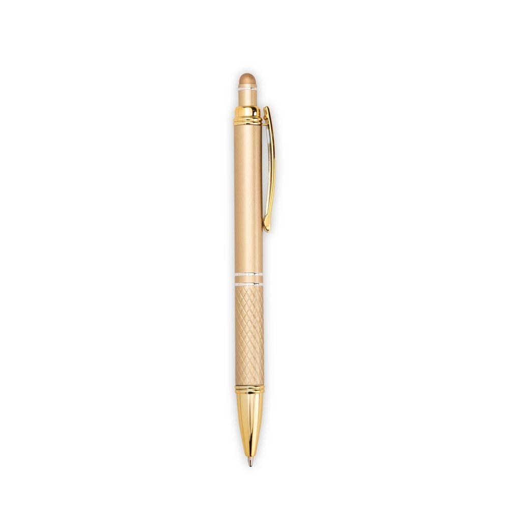 Caneta Metal Touch CA1602 na cor Dourado, brinde personalizado Sky Brindes