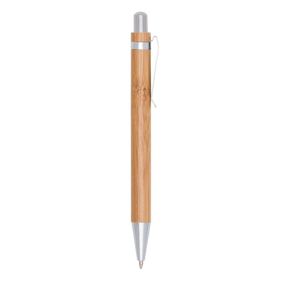Caneta bambu det prata CA1606 na cor Bambu e bambu, brinde personalizado Sky Brindes
