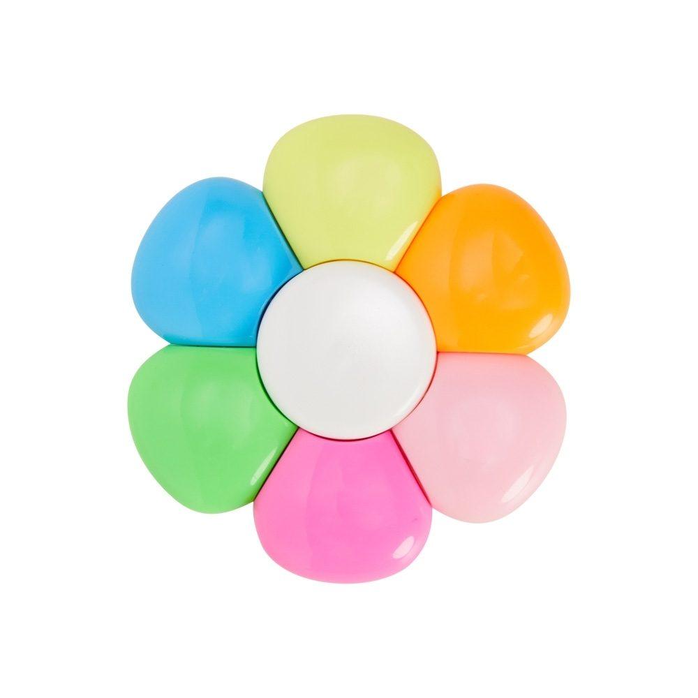 Marca texto flor CA1624 na cor Branco, brinde personalizado Sky Brindes