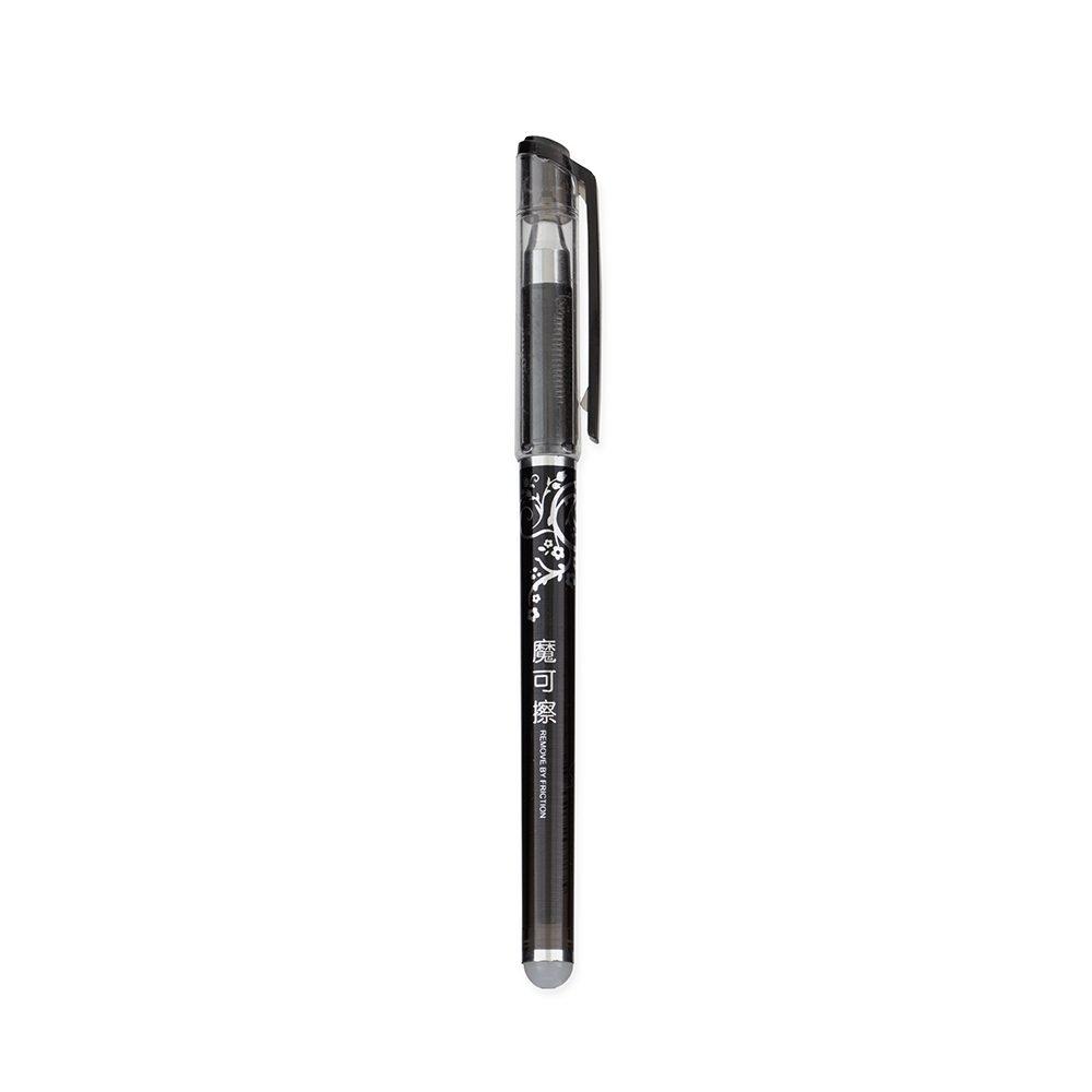 Caneta plástica CA1629 na cor Preto, brinde personalizado Sky Brindes