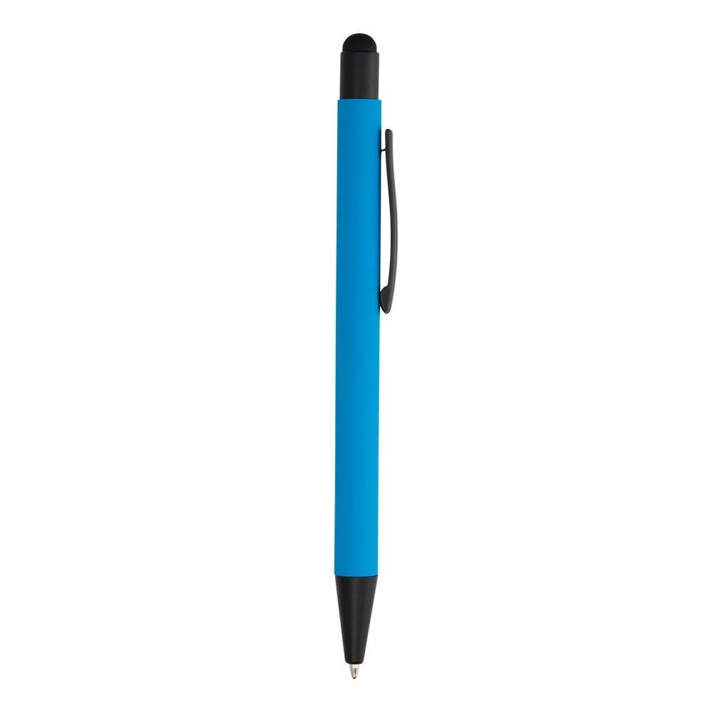 Caneta metal touch CA1631 na cor Azul celeste, brinde personalizado Sky Brindes