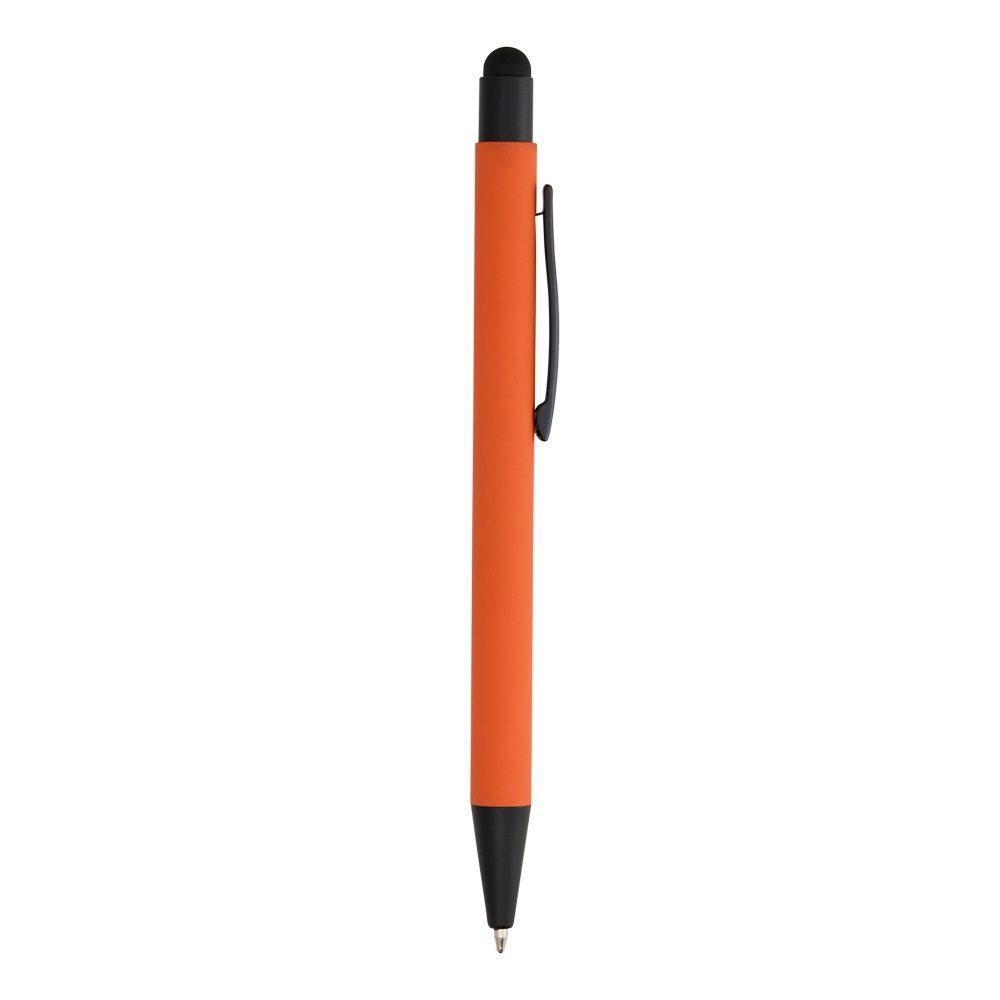 Caneta metal touch CA1631 na cor Laranja, brinde personalizado Sky Brindes