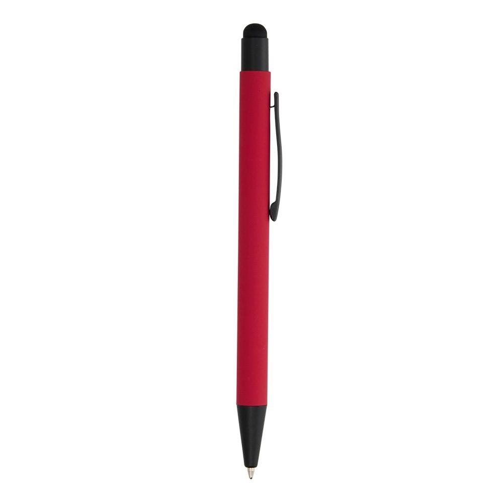 Caneta metal touch CA1631 na cor Vermelho e inox, brinde personalizado Sky Brindes