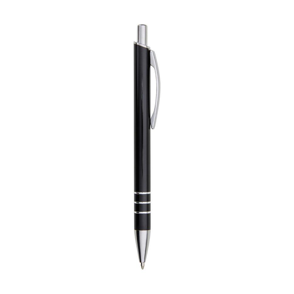 Caneta metal CA1633 na cor Preto, brinde personalizado Sky Brindes