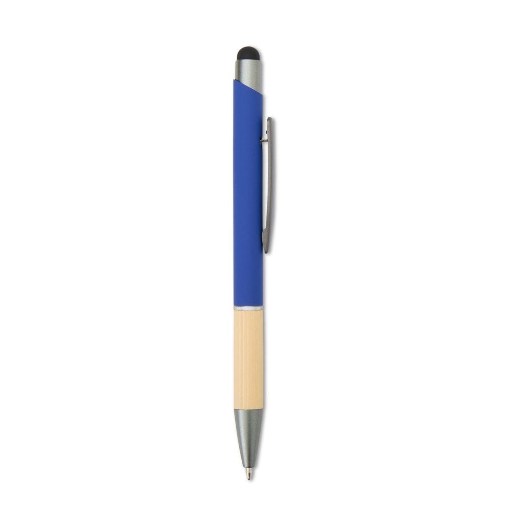 Caneta metal touch CA1636 na cor Azul, brinde personalizado Sky Brindes