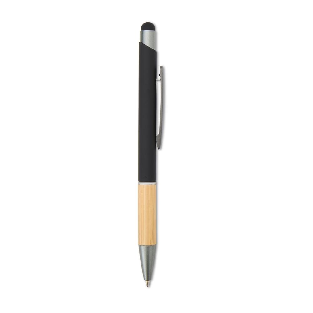 Caneta metal touch CA1636 na cor Preto, brinde personalizado Sky Brindes