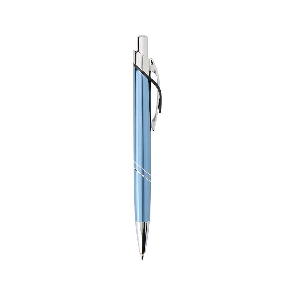 Caneta metal CA1639 na cor Azul, brinde personalizado Sky Brindes
