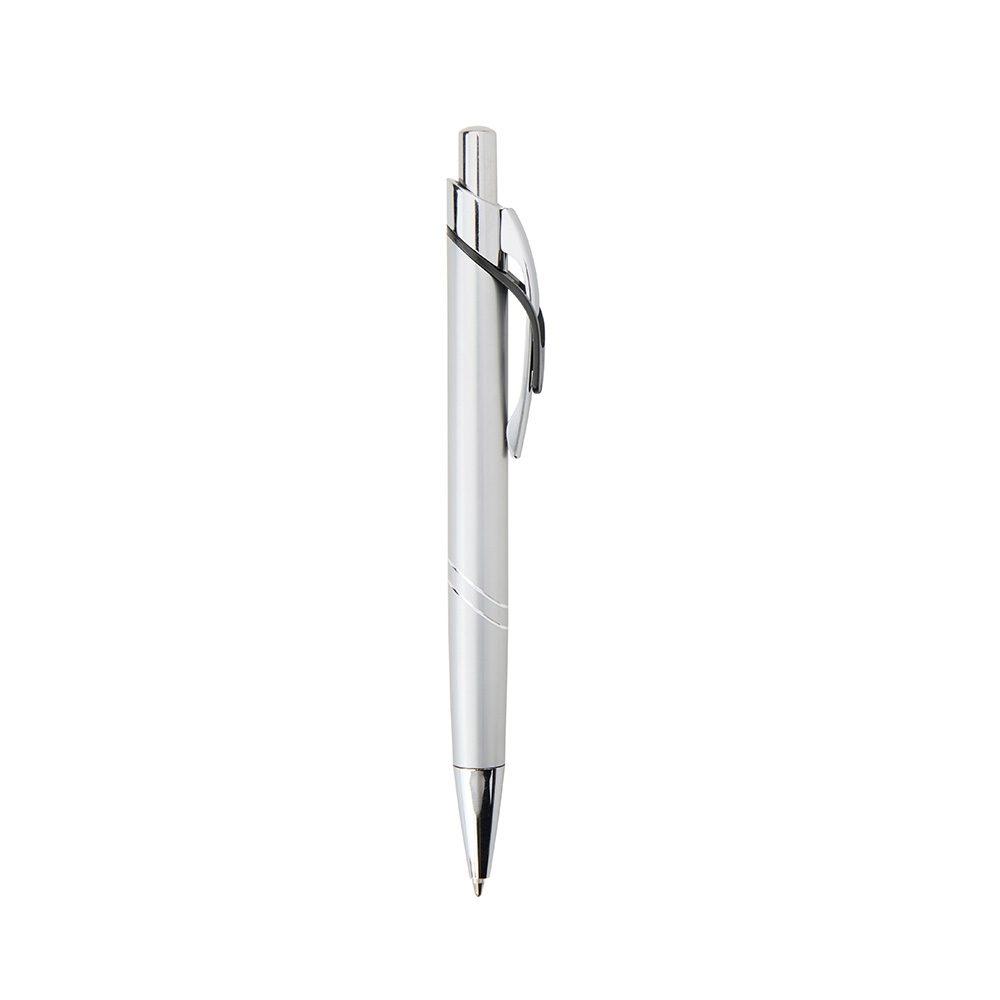 Caneta metal CA1639 na cor Prata, brinde personalizado Sky Brindes