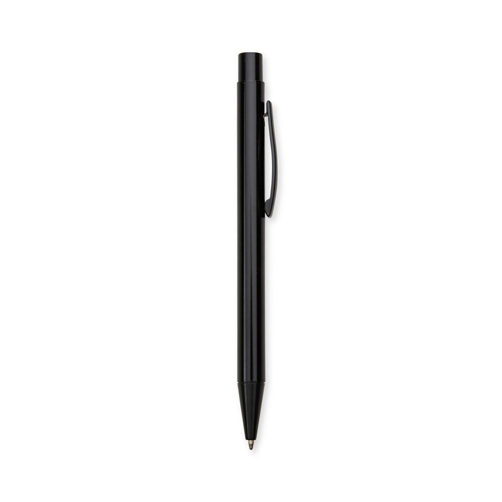 Caneta de metal CA1641 na cor Preto e preto, brinde personalizado Sky Brindes