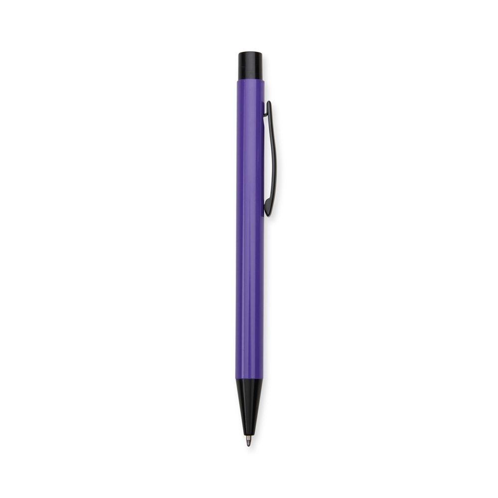 Caneta de metal CA1641 na cor Roxo e preto, brinde personalizado Sky Brindes