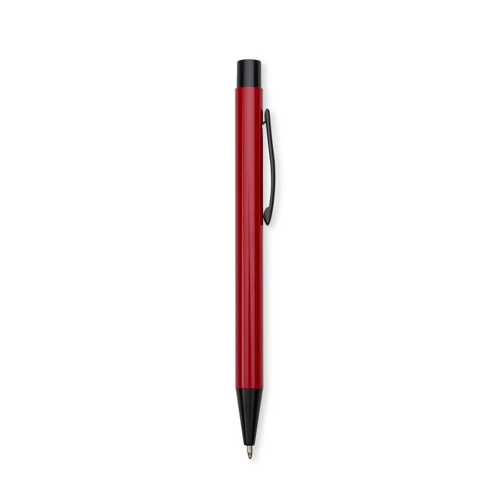 Caneta de metal CA1641 na cor Vermelho e preto, brinde personalizado Sky Brindes