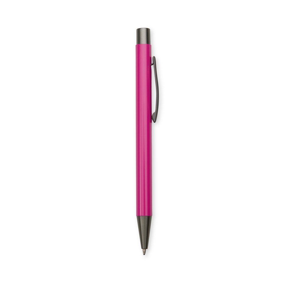 Caneta metal CA1642 na cor Rosa e cinza, brinde personalizado Sky Brindes