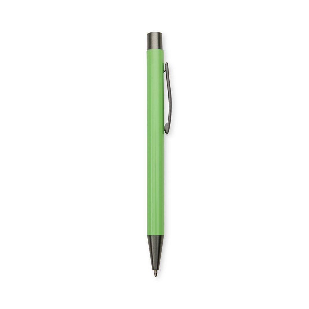 Caneta metal CA1642 na cor Verde e verde, brinde personalizado Sky Brindes