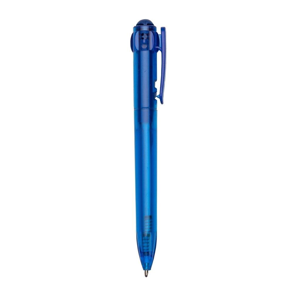 Caneta plástica CA1651 na cor Azul, brinde personalizado Sky Brindes