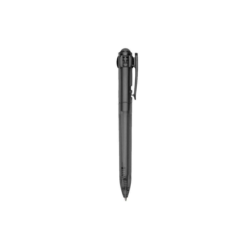 Caneta plástica CA1651 na cor Fumê, brinde personalizado Sky Brindes