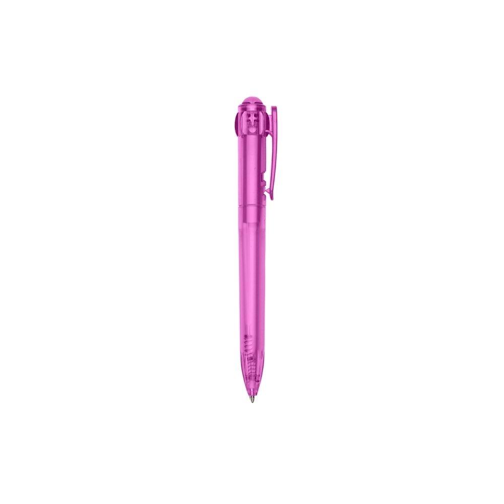 Caneta plástica CA1651 na cor Rosa, brinde personalizado Sky Brindes