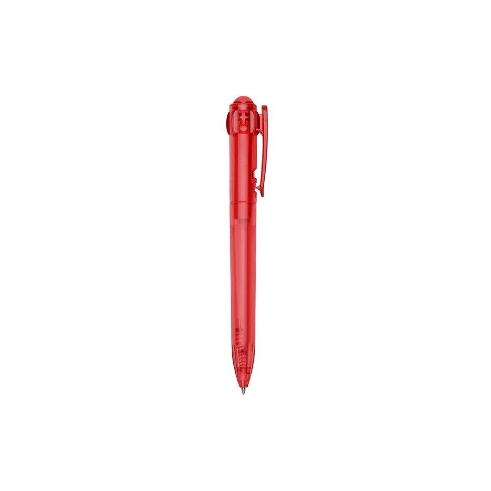 Caneta plástica CA1651 na cor Vermelho e inox, brinde personalizado Sky Brindes