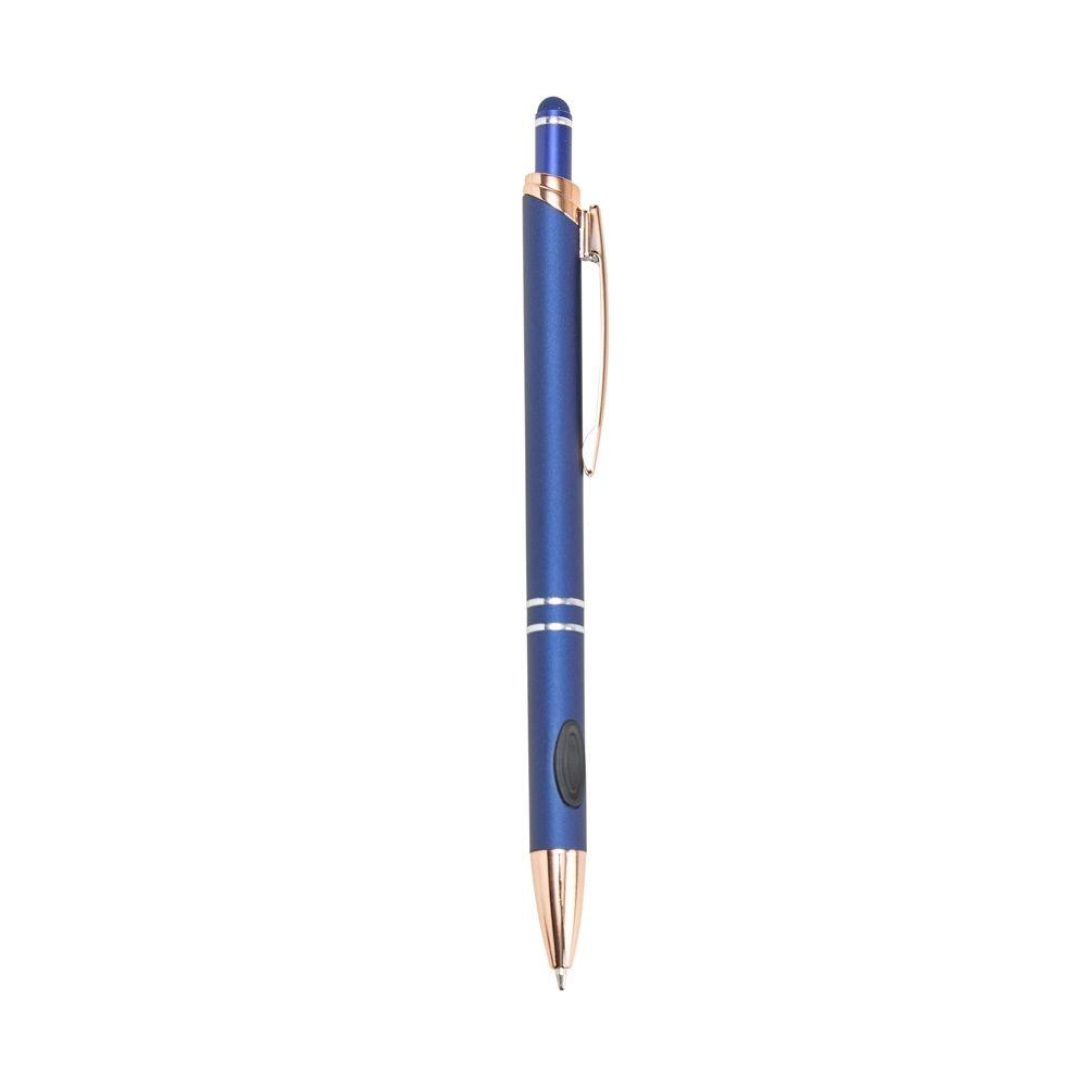 Caneta metal touch CA1653 na cor Azul e cobre, brinde personalizado Sky Brindes
