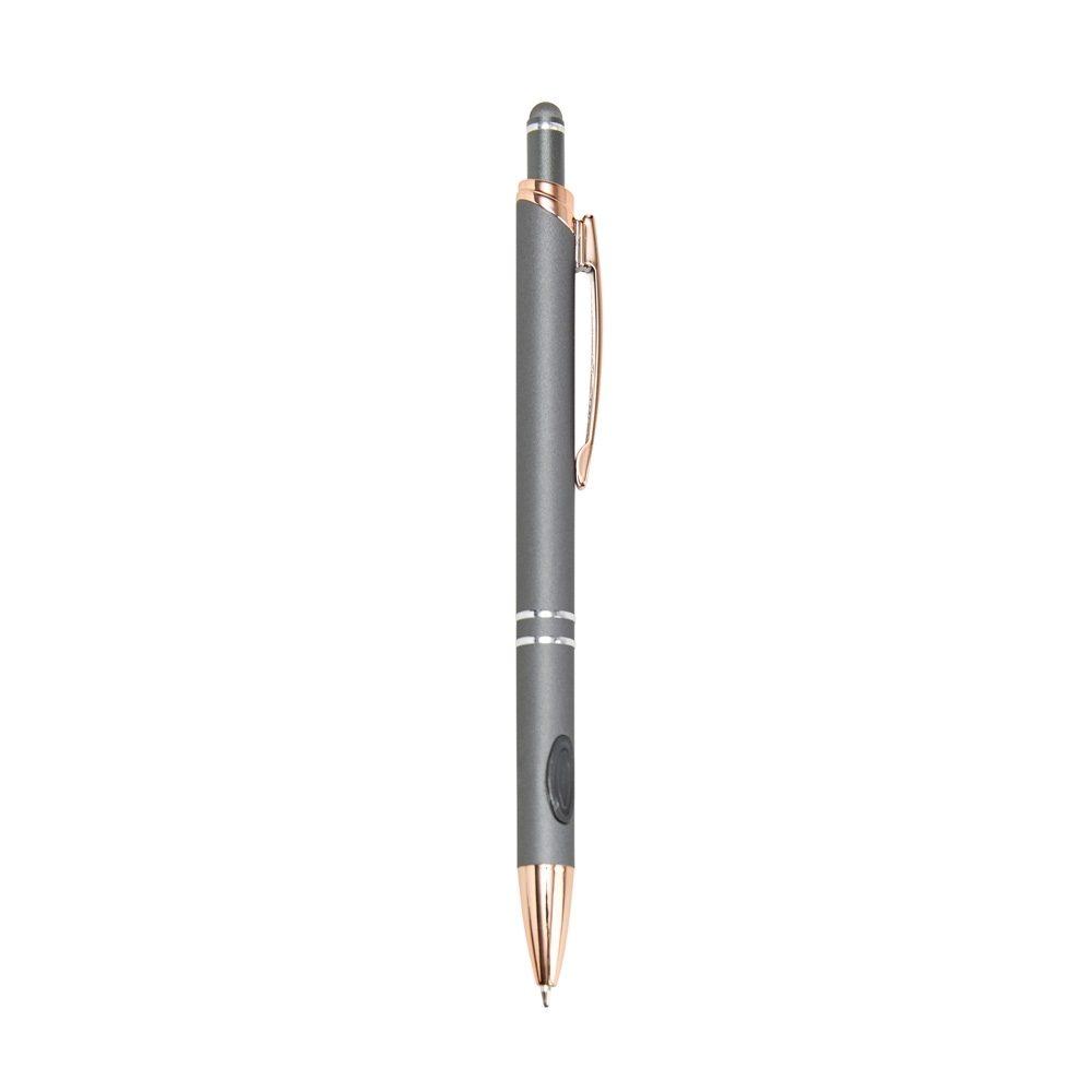 Caneta metal touch CA1653 na cor Chumbo e cobre, brinde personalizado Sky Brindes