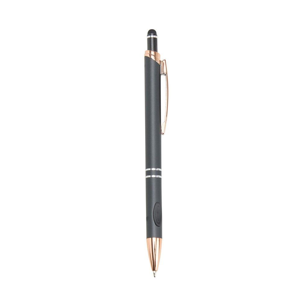 Caneta metal touch CA1653 na cor Preto e cobre, brinde personalizado Sky Brindes