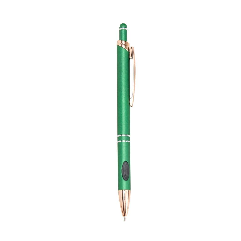 Caneta metal touch CA1653 na cor Verde e cobre, brinde personalizado Sky Brindes