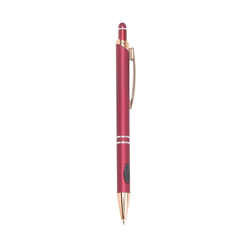 Caneta metal touch CA1653 na cor Vermelho e cobre, brinde personalizado Sky Brindes