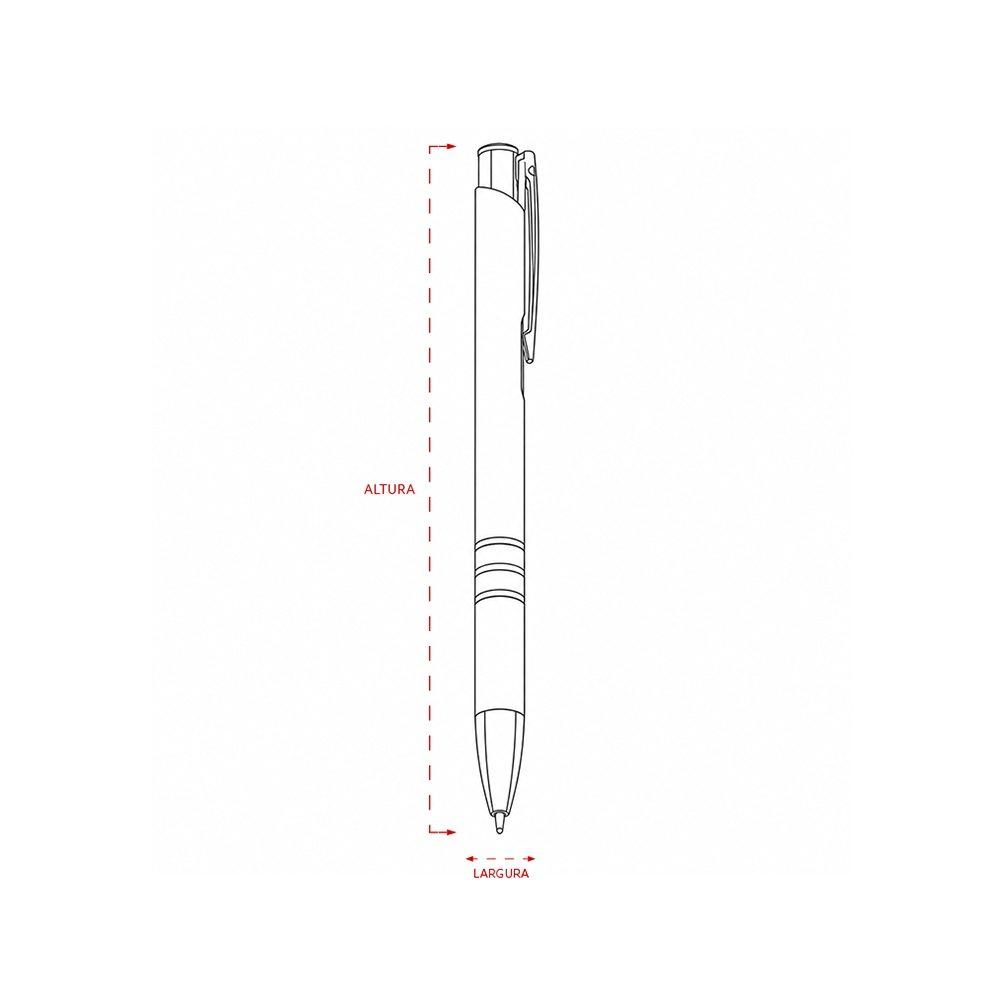 Caneta plástica CA1654 na cor Branco, brinde personalizado Sky Brindes