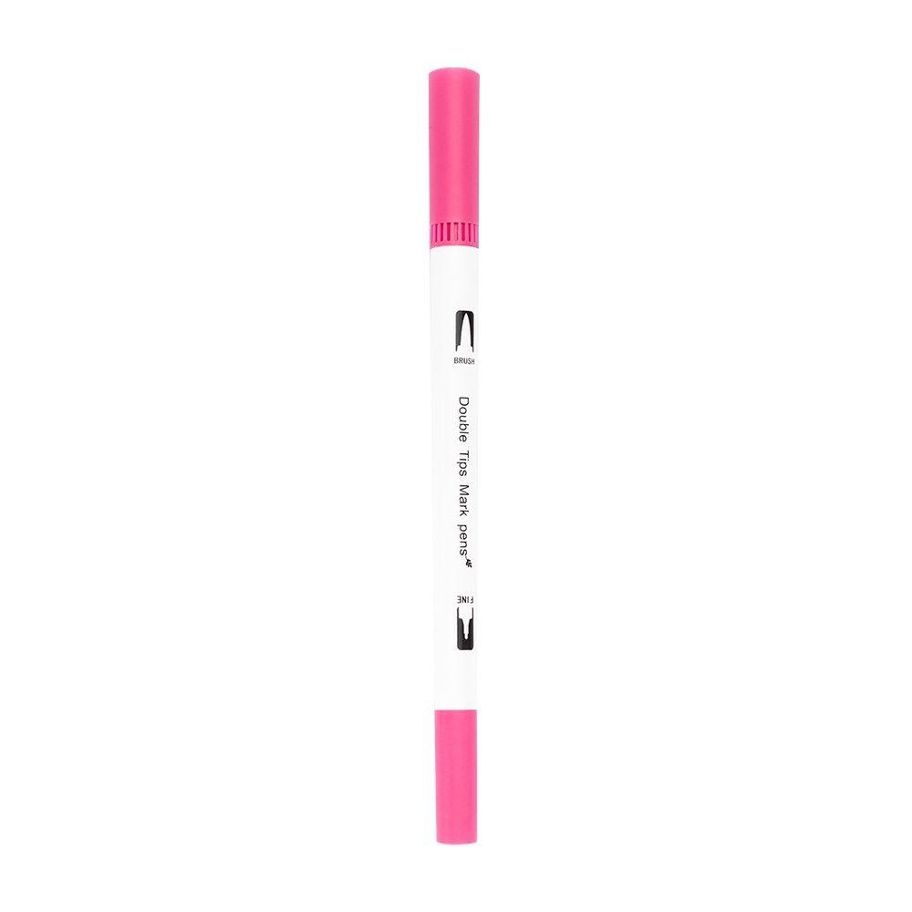 Kit canetinhas ponta dupla com 60 cores CA1656 na cor Colorido e colorido, brinde personalizado Sky Brindes