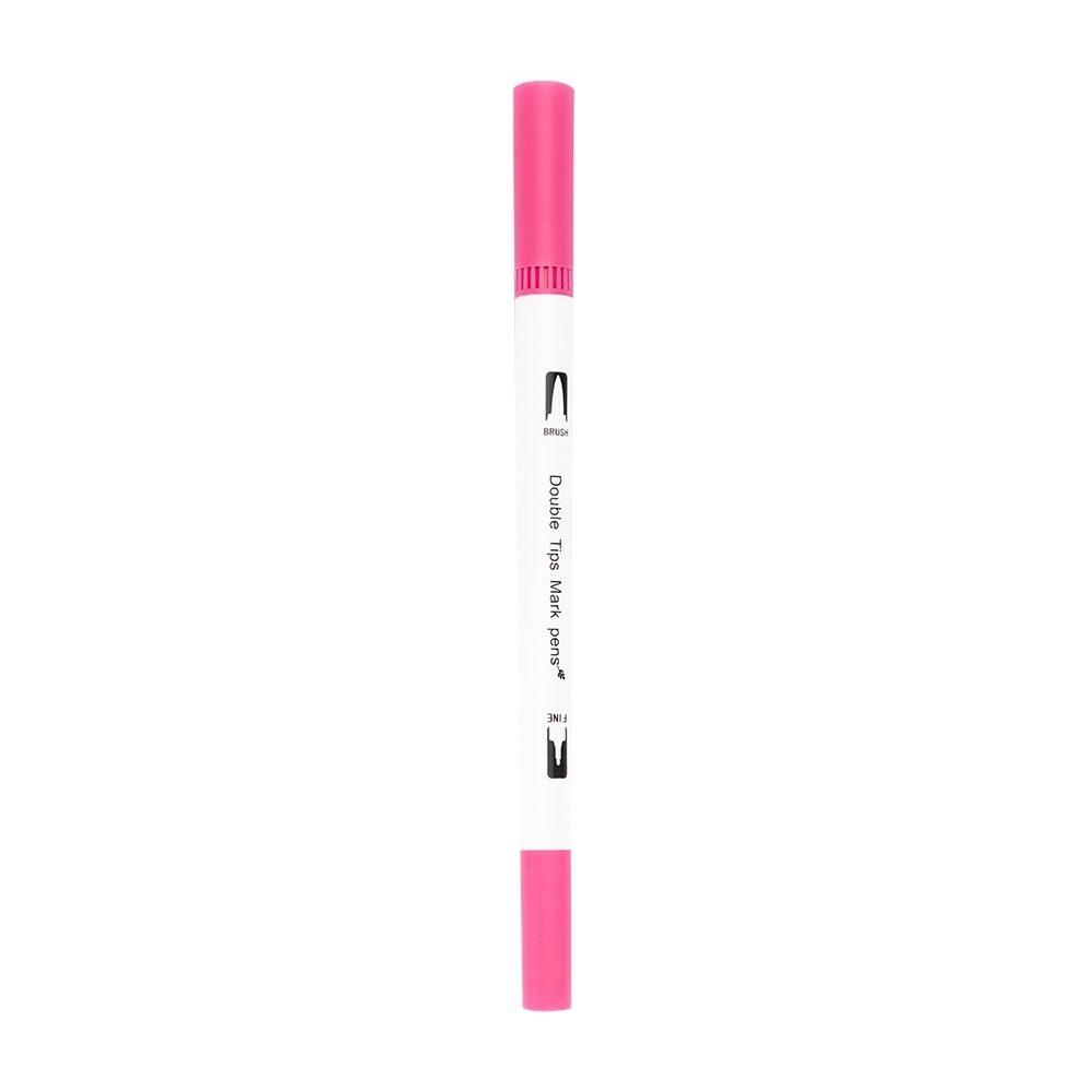 Kit canetinhas ponta dupla com 100 cores CA1657 na cor Colorido e colorido, brinde personalizado Sky Brindes
