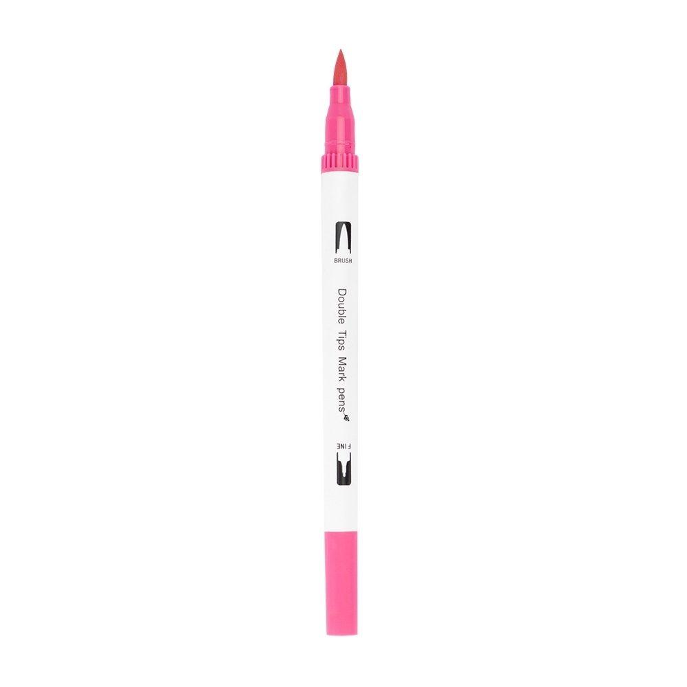 Kit canetinhas ponta dupla com 100 cores CA1657 na cor Colorido e colorido, brinde personalizado Sky Brindes