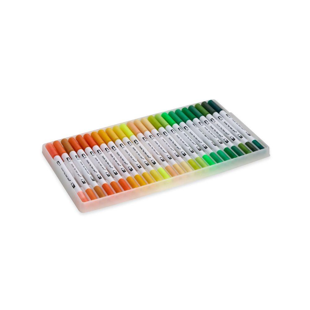 Kit canetinhas ponta dupla 72 cores CA1662 na cor Colorido e colorido, brinde personalizado Sky Brindes