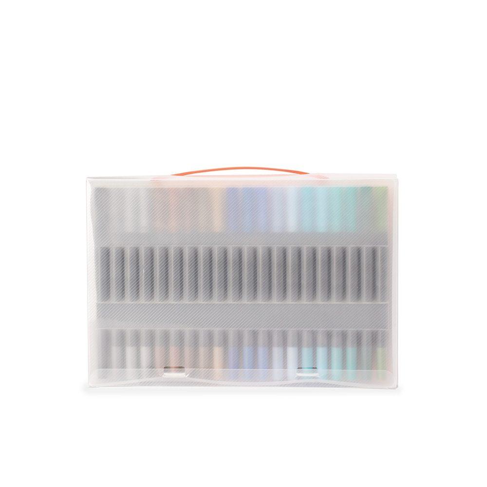 Kit canetinhas ponta dupla 60 cores CA1666 na cor Colorido e colorido, brinde personalizado Sky Brindes