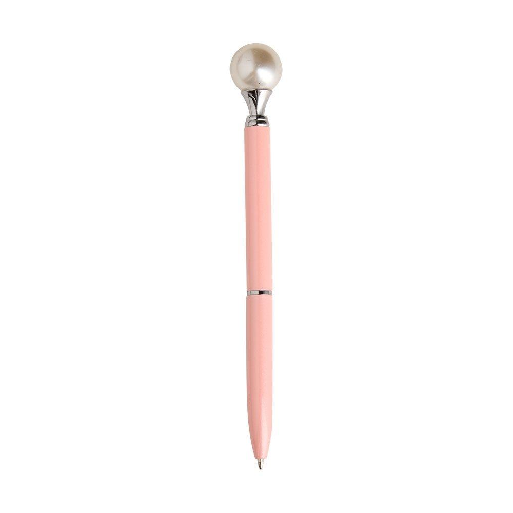 Caneta metal pérola CA1673 na cor Rosa e rosa, brinde personalizado Sky Brindes