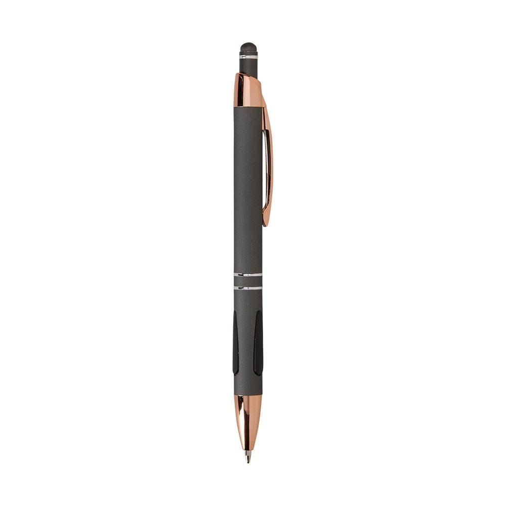 Caneta metal touch CA1675 na cor Chumbo e cobre, brinde personalizado Sky Brindes